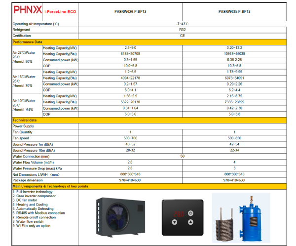 Remove term: 13kw 13kwRemove term: Heat pump Heat pumpRemove term: heater heaterRemove term: Inverter InverterRemove term: PASRW035-P-BP12 PASRW035-P-BP12Remove term: Pool Heat Pump Pool Heat Pump Remove term: Spa Water Heater Spa Water Heater